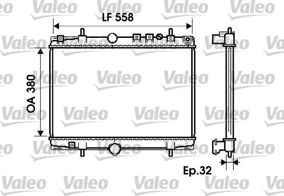 Valeo 734281 - Радиатор, охлаждение двигателя autospares.lv