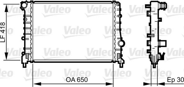 Valeo 734283 - Радиатор, охлаждение двигателя autospares.lv