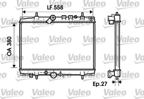 Valeo 734282 - Радиатор, охлаждение двигателя autospares.lv