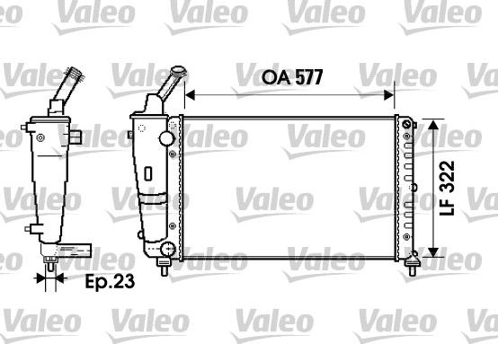 Valeo 734237 - Радиатор, охлаждение двигателя autospares.lv