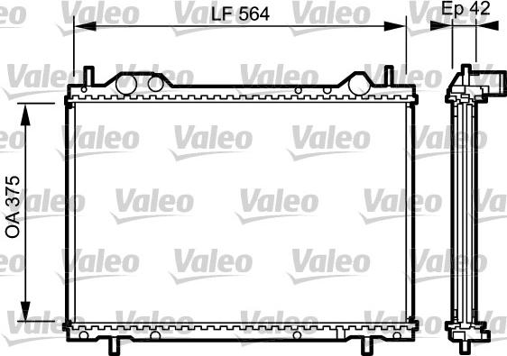 Valeo 734220 - Радиатор, охлаждение двигателя autospares.lv