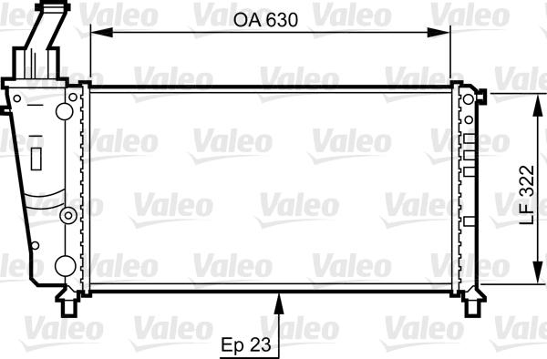 Valeo 734221 - Радиатор, охлаждение двигателя autospares.lv