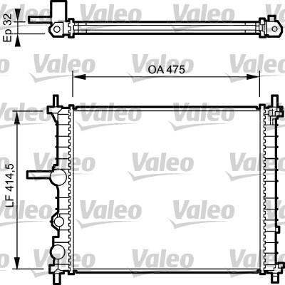 Valeo 734222 - Радиатор, охлаждение двигателя autospares.lv