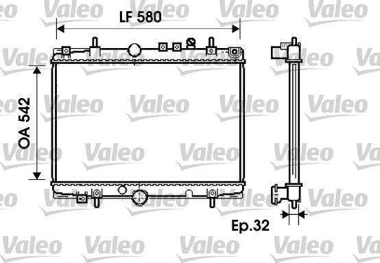 Valeo 734279 - Радиатор, охлаждение двигателя autospares.lv