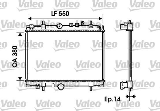 Valeo 734278 - Радиатор, охлаждение двигателя autospares.lv