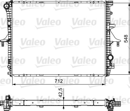 Valeo 734740 - Радиатор, охлаждение двигателя autospares.lv