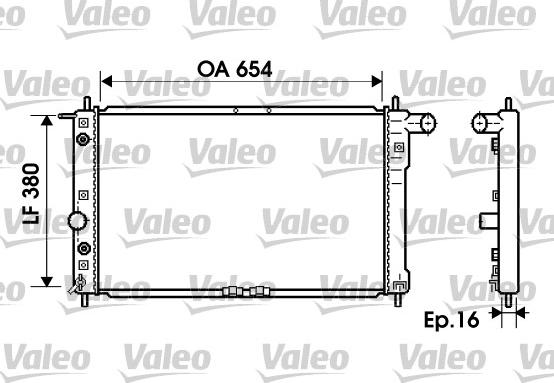 Valeo 734764 - Радиатор, охлаждение двигателя autospares.lv