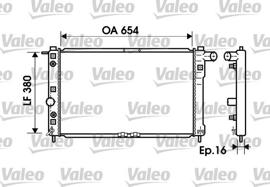 Valeo 734765 - Радиатор, охлаждение двигателя autospares.lv