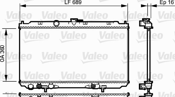 Valeo 734706 - Радиатор, охлаждение двигателя autospares.lv