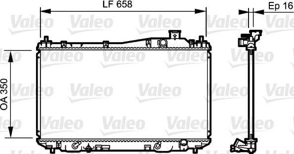 Valeo 734723 - Радиатор, охлаждение двигателя autospares.lv