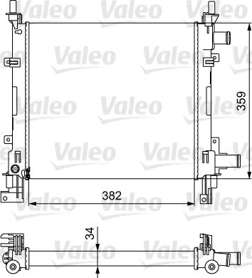 Valeo 734772 - Радиатор, охлаждение двигателя autospares.lv