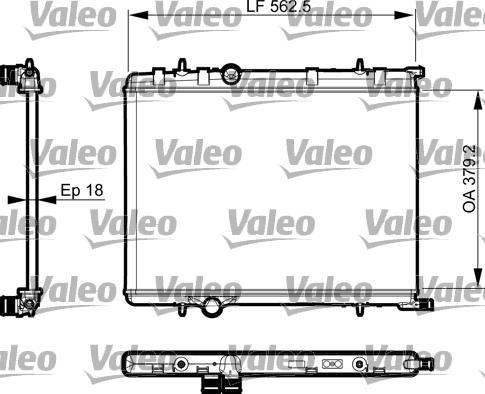 Valeo 735496 - Радиатор, охлаждение двигателя autospares.lv