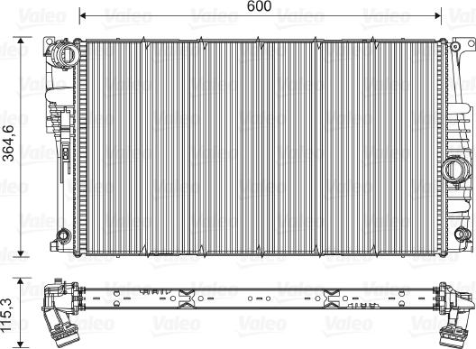 Valeo 735455 - Радиатор, охлаждение двигателя autospares.lv