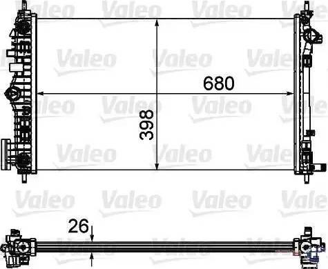 Valeo 735487 - Радиатор, охлаждение двигателя autospares.lv