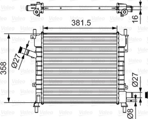 Valeo 735478 - Радиатор, охлаждение двигателя autospares.lv