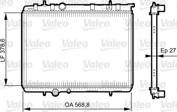 Valeo 735598 - Радиатор, охлаждение двигателя autospares.lv