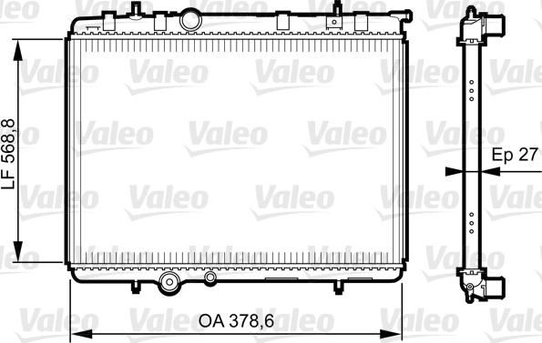 Valeo 735597 - Радиатор, охлаждение двигателя autospares.lv