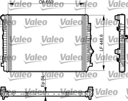 Valeo 735549 - Радиатор, охлаждение двигателя autospares.lv