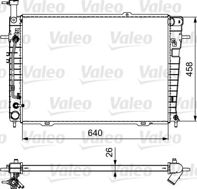 Valeo 735543 - Радиатор, охлаждение двигателя autospares.lv