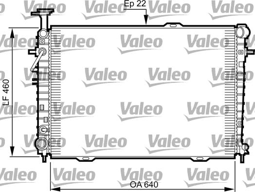 Valeo 735542 - Радиатор, охлаждение двигателя autospares.lv