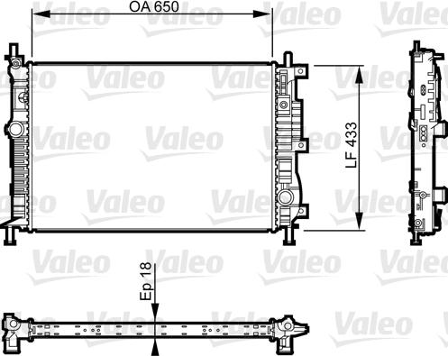 Valeo 735555 - Радиатор, охлаждение двигателя autospares.lv