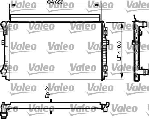 Valeo 735558 - Радиатор, охлаждение двигателя autospares.lv