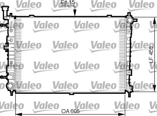 Valeo 735516 - Радиатор, охлаждение двигателя autospares.lv