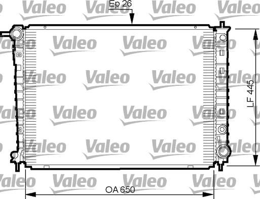 Valeo 735512 - Радиатор, охлаждение двигателя autospares.lv