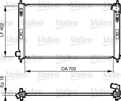 Valeo 735575 - Радиатор, охлаждение двигателя autospares.lv