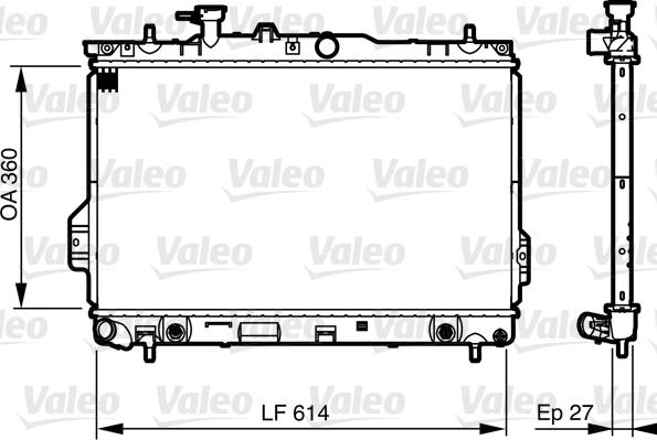 Valeo 735606 - Радиатор, охлаждение двигателя autospares.lv