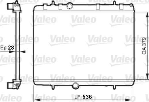 Valeo 735608 - Радиатор, охлаждение двигателя autospares.lv