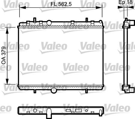 Valeo 735091 - Радиатор, охлаждение двигателя autospares.lv