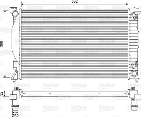 Valeo 735093 - Радиатор, охлаждение двигателя autospares.lv