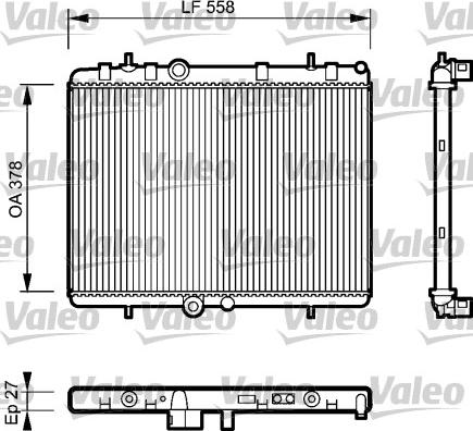 Valeo 735092 - Радиатор, охлаждение двигателя autospares.lv