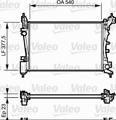 Valeo 735042 - Радиатор, охлаждение двигателя autospares.lv