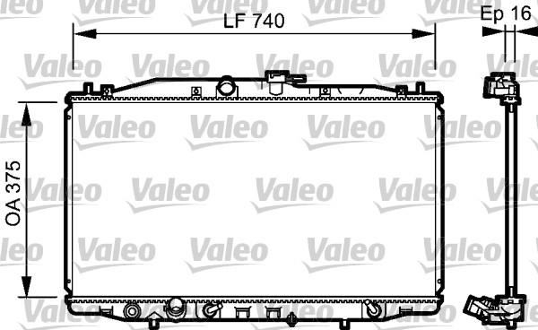 Valeo 735050 - Радиатор, охлаждение двигателя autospares.lv