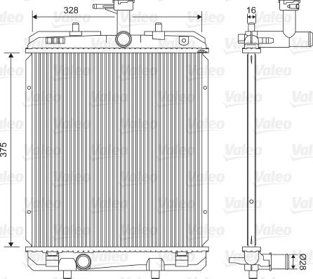 Valeo 735069 - Радиатор, охлаждение двигателя autospares.lv