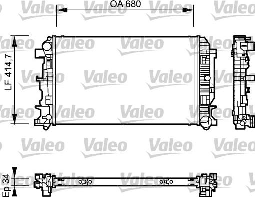 Valeo 735084 - Радиатор, охлаждение двигателя autospares.lv