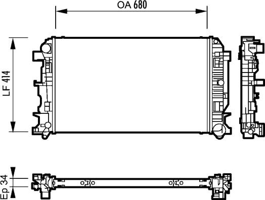 Valeo 735088 - Радиатор, охлаждение двигателя autospares.lv