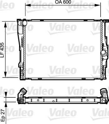 Valeo 735194 - Радиатор, охлаждение двигателя autospares.lv