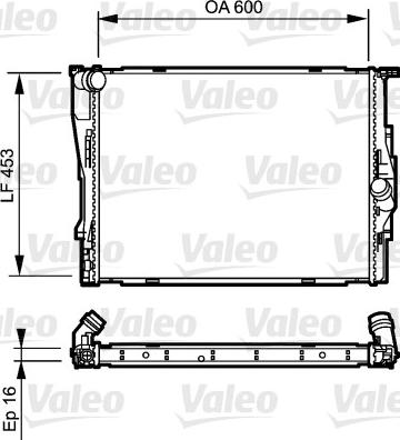 Valeo 735195 - Радиатор, охлаждение двигателя autospares.lv