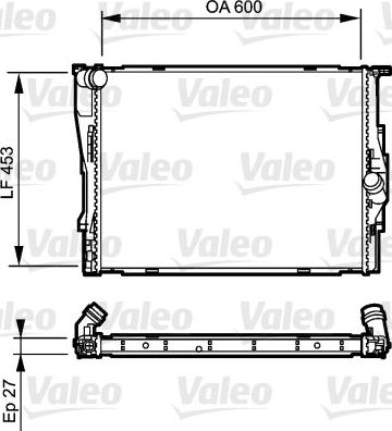 Valeo 735166 - Радиатор, охлаждение двигателя autospares.lv