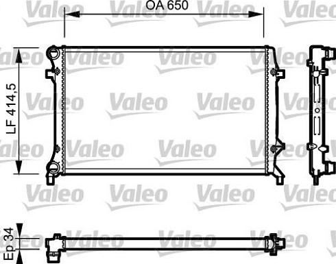 Valeo 735120 - Радиатор, охлаждение двигателя autospares.lv