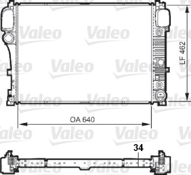 Valeo 735298 - Радиатор, охлаждение двигателя autospares.lv