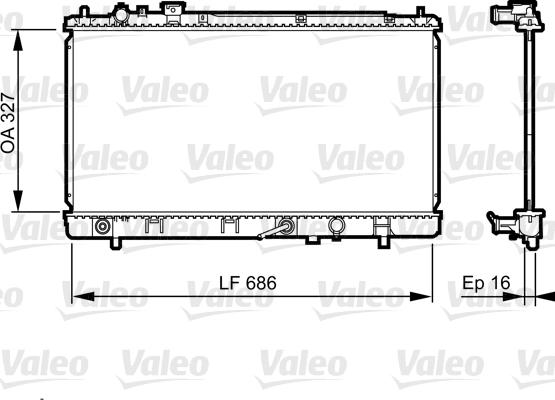 Valeo 735240 - Радиатор, охлаждение двигателя autospares.lv