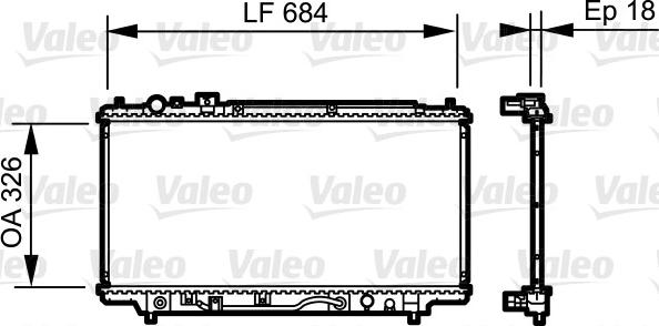 Valeo 735236 - Радиатор, охлаждение двигателя autospares.lv