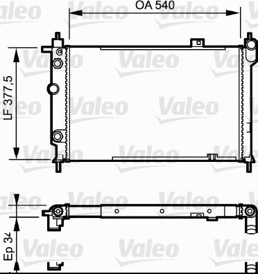 Valeo 730994 - Радиатор, охлаждение двигателя autospares.lv