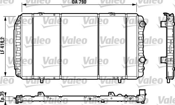 Valeo 730998 - Радиатор, охлаждение двигателя autospares.lv