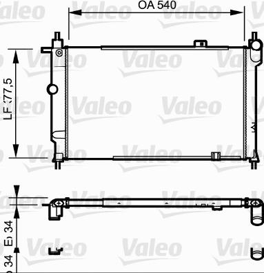 Valeo 730993 - Радиатор, охлаждение двигателя autospares.lv