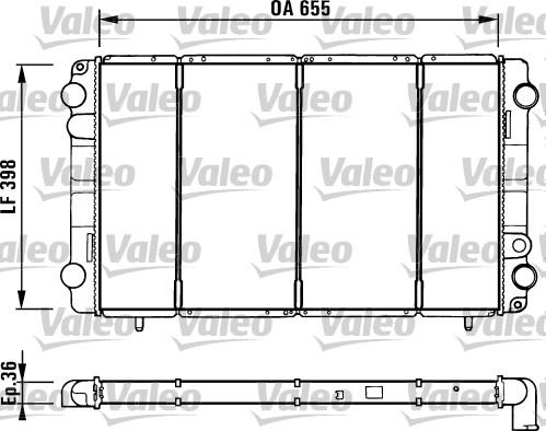 Valeo 730944 - Радиатор, охлаждение двигателя autospares.lv